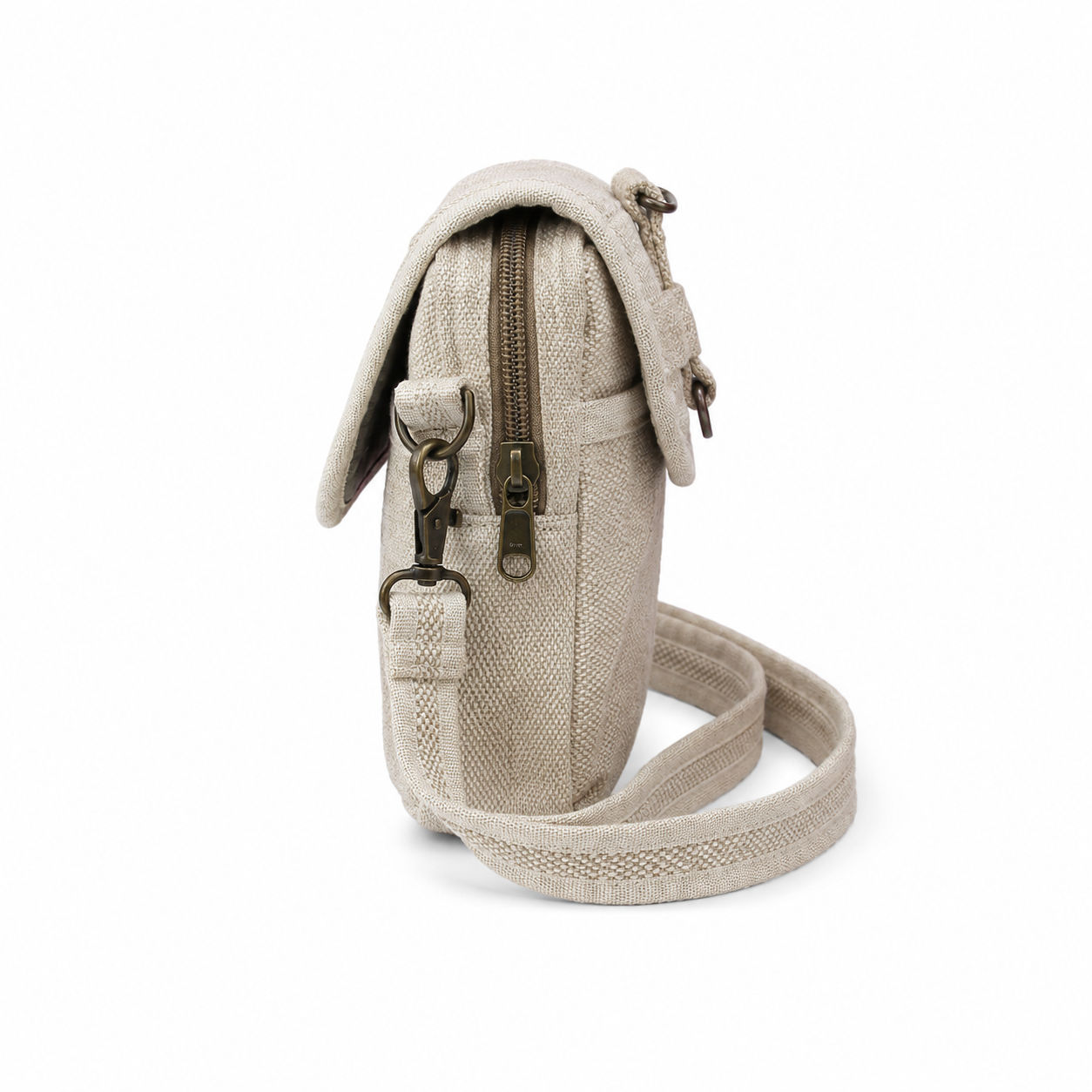 Natural Hemp Organic Cotton Sling Bag